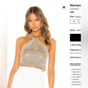 REVOLVE Superdown Marianna Halter Top XS TAGS ON